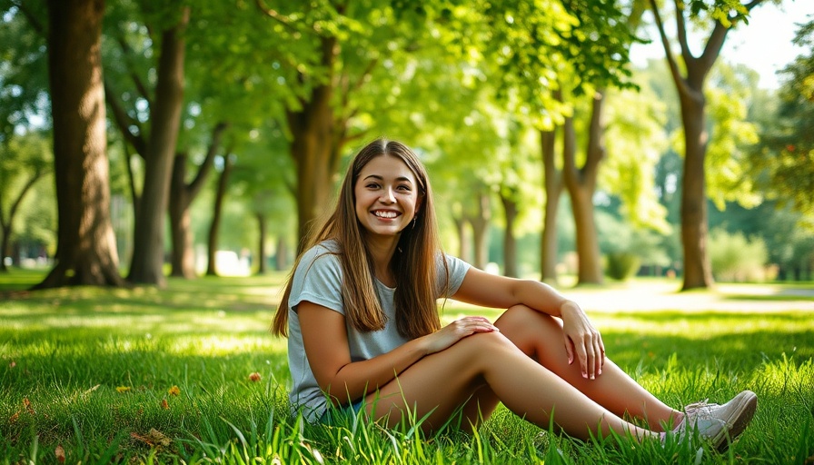 Burcu's Journey to Wellness: A woman enjoying a peaceful moment in nature.