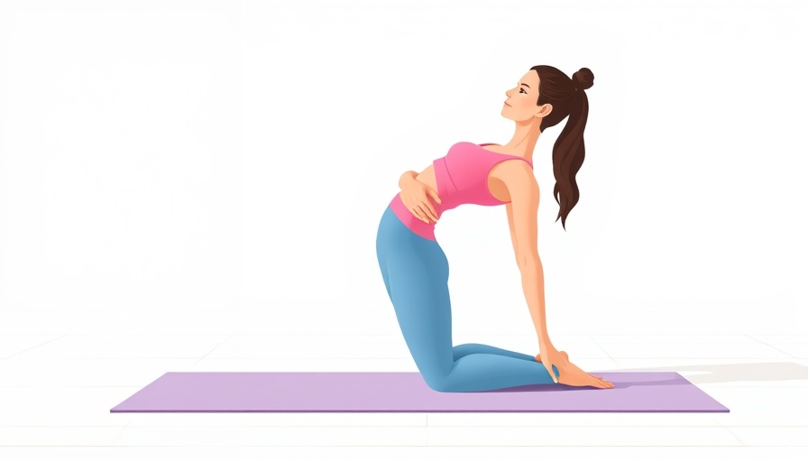 Woman performing yoga for exercises for better sex, flat illustration.