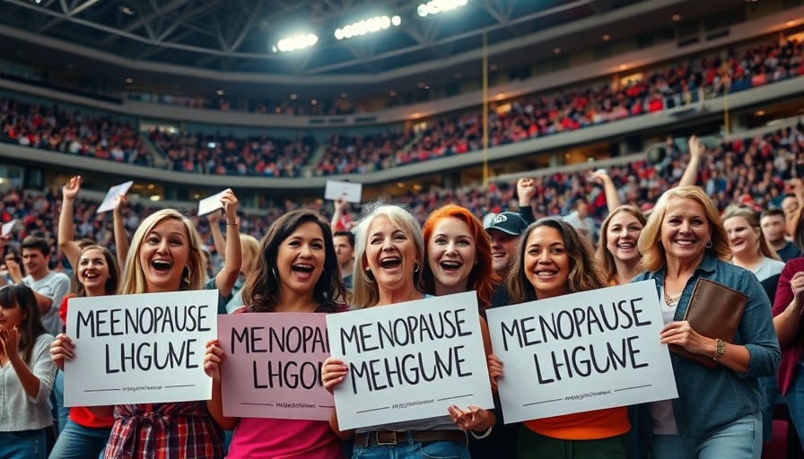 Menopause Awareness at Football Matches supporters in stadium.