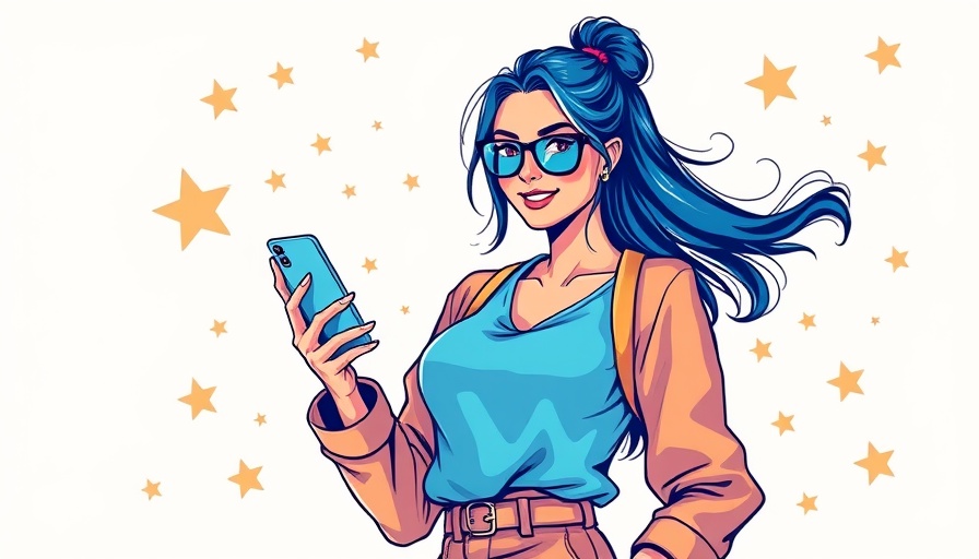 Teenager to queenager transition illustration with stylish young woman.