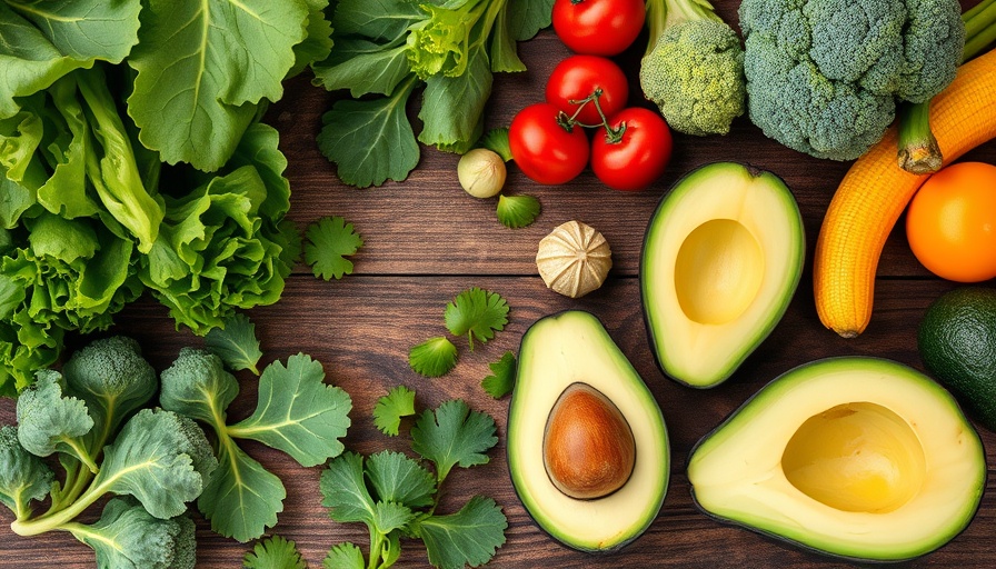 Assortment of vitamin K-rich foods emphasizing health benefits.