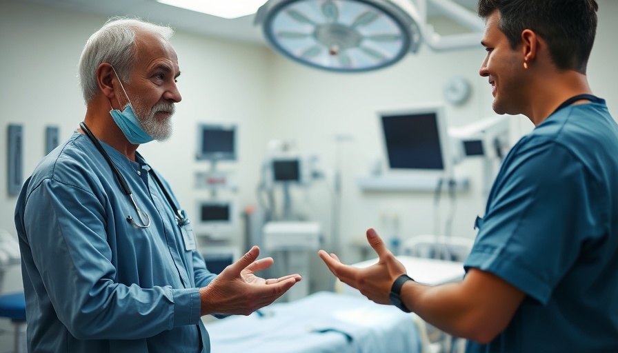 Medical professional supporting patient in NHS care setting.