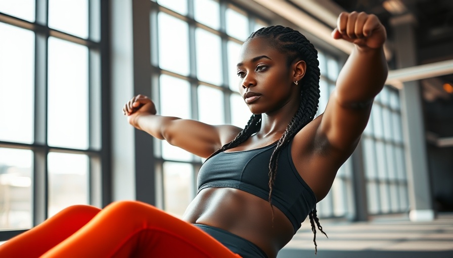 Woman exercising indoors, showing impact of gut health and stress on menopause.