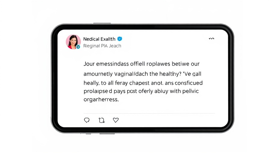 Social media post on Pelvic Organ Prolapse Awareness, highlighting fear and embarrassment.