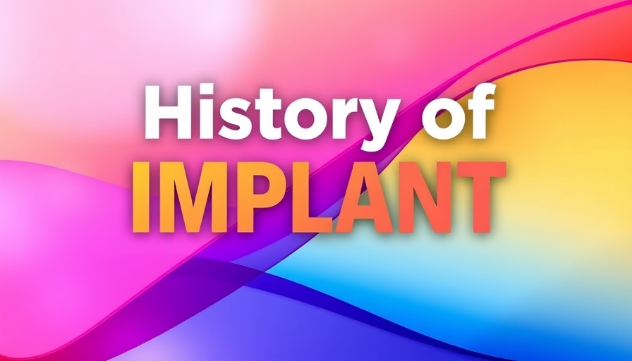 Abstract background of progestin implant history graphic.