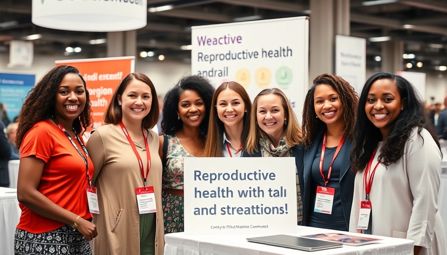 Advocacy in AAFP booth with a group highlighting reproductive health.
