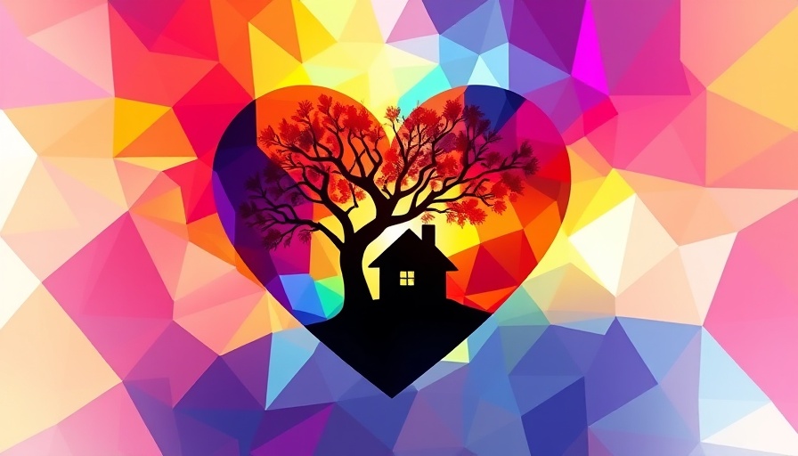 Colorful heart illustration symbolizing the impact of schizophrenia on families