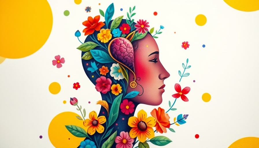 Abstract mental health illustration symbolizing pharmacogenomic testing.