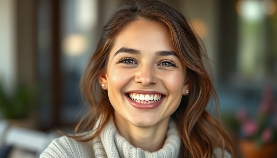 Smiling woman in natural setting reflecting Pear Therapeutics' growth.