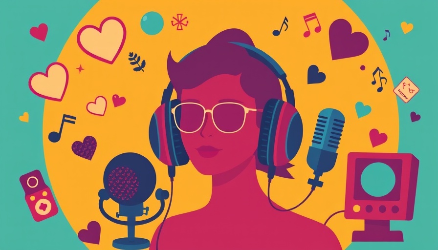 Retro illustration of health podcast with microphones and headphones, relevant to Organ Harvesting and Obamacare.