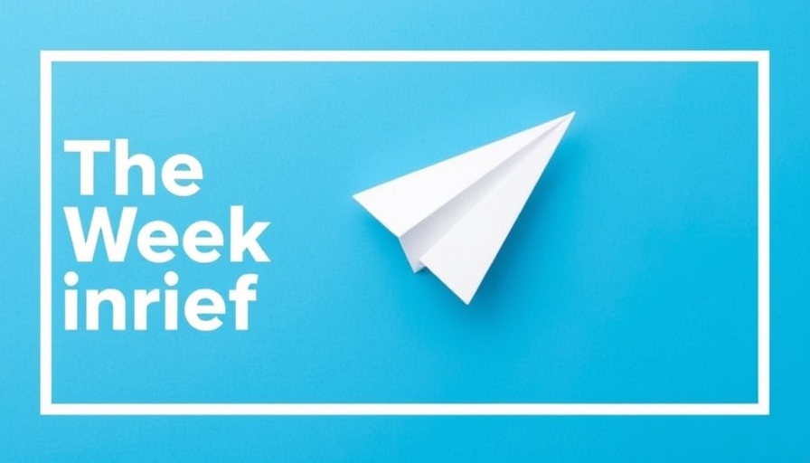 The Week in Brief stylized paper airplane graphic, KFF Health News.