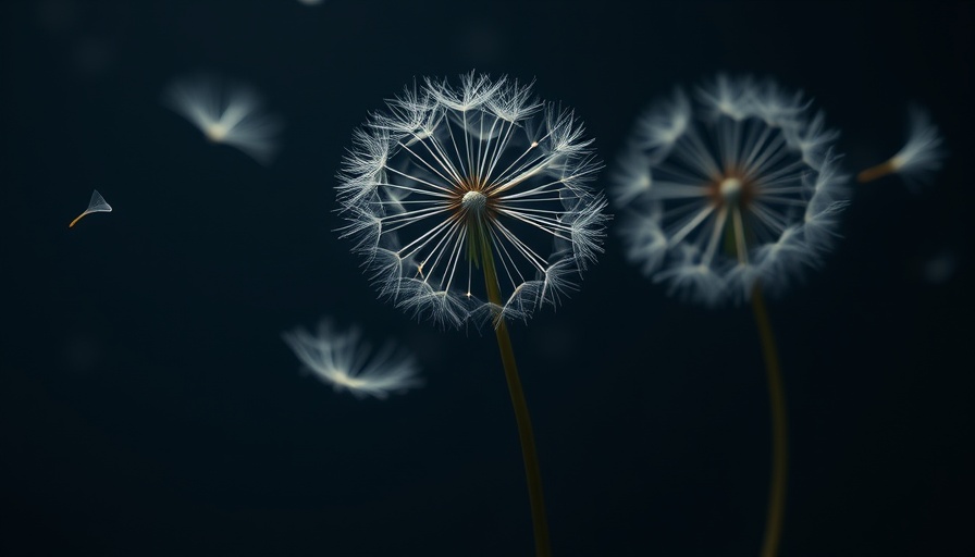 National Grief Awareness Week dandelion graphic.