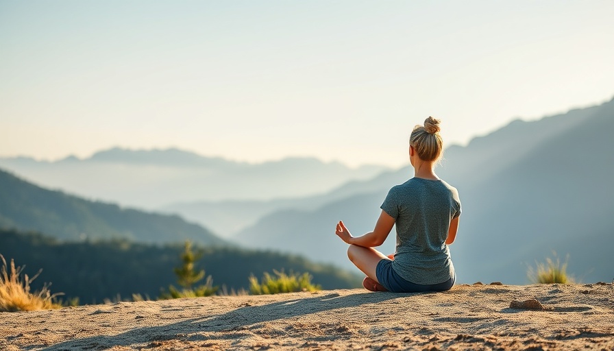 Meditative scene for World Mental Health Day 2023.