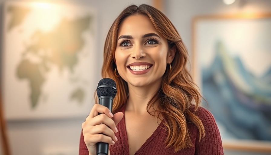 Woman discussing retail challenges indoors, smiling softly.