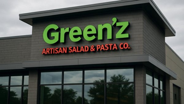 Front of Green'z Albuquerque Mediterranean Cuisine with bold signage.