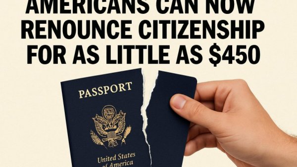 Americans can now renounce citizenship for as little as $450
