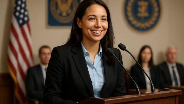 Albuquerque's first female police chief, conference setting.