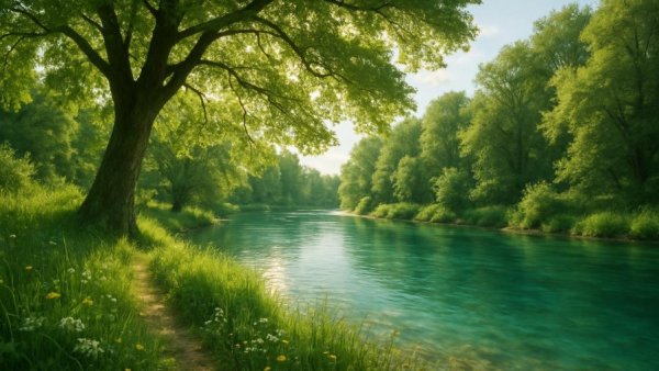 Tranquil river in Black River Management Area with lush greenery.