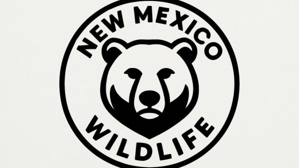 New Mexico Wildlife emblem logo in black and white
