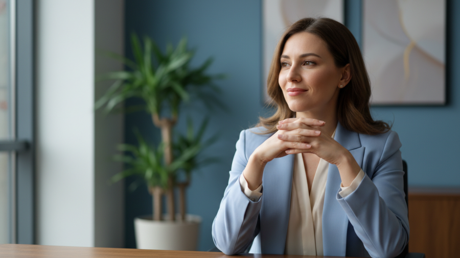 Reflective professional in soft morning light, contemplating dental practice growth.