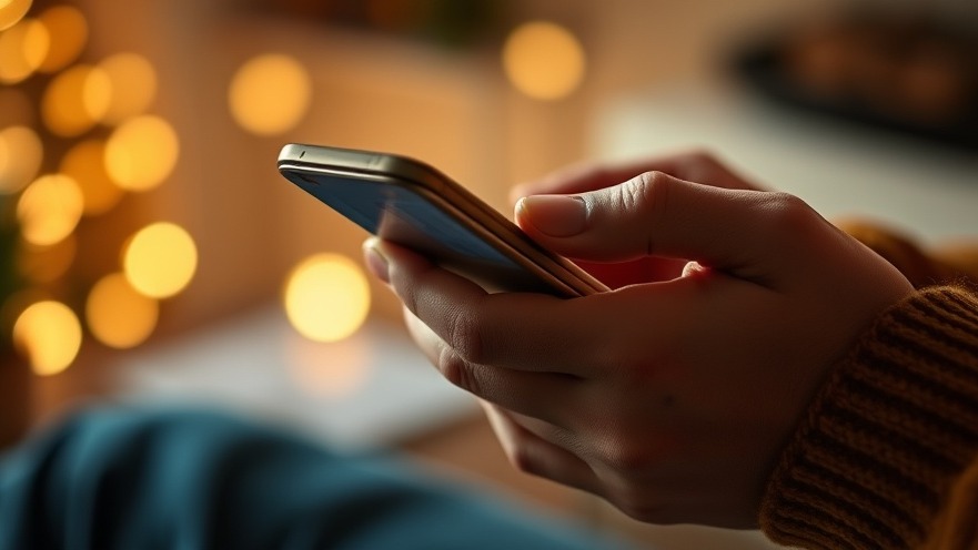 Warm, detailed macro of hands holding a smartphone, showcasing patient reactivation strategies.