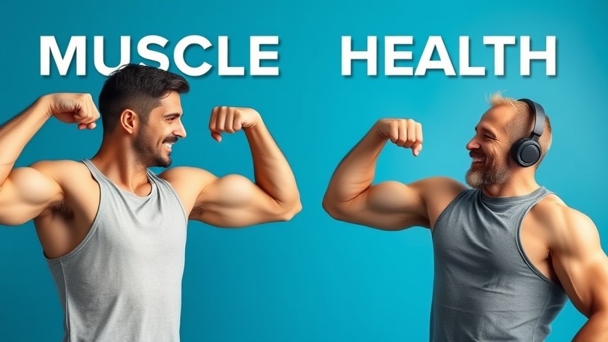 Men discussing muscle health and ergonomic practices for dentists on a vibrant blue background.