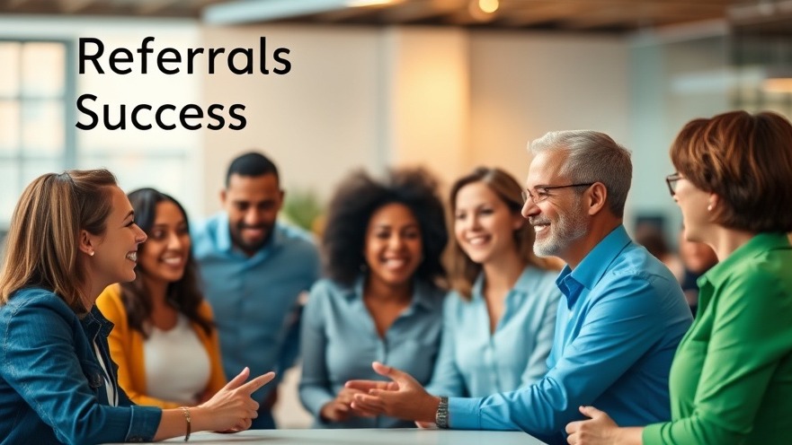 A lively discussion among diverse professionals, highlighting patient loyalty and robust referral marketing.