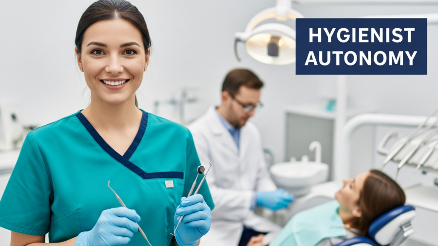 Confident dental hygienist showcasing hygienist roles in modern patient care.