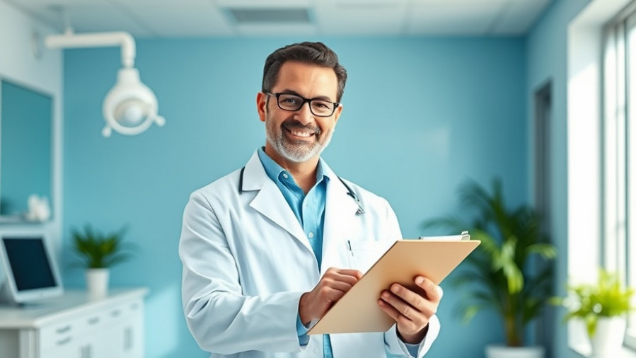 Confident dentist in a bright clinic, focused on patient engagement strategies.