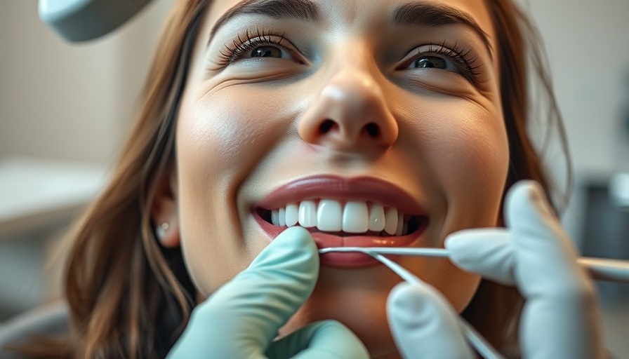 Close-up dental checkup highlights importance of dental care.