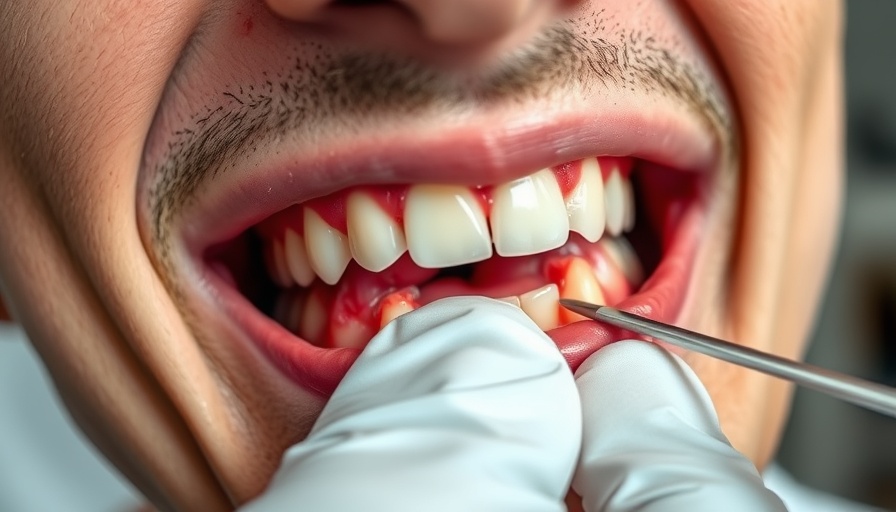 Inflamed gums examined, highlighting hidden costs of delaying dental implants.
