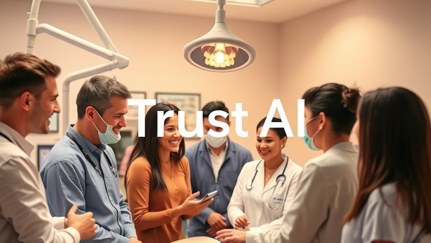 Dental professionals discussing innovation in dental practices using artificial intelligence.