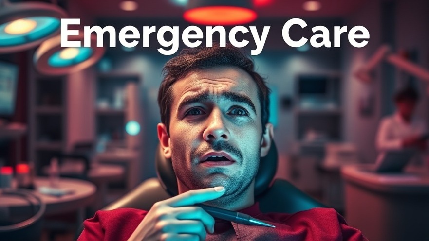 A distressed patient in a dental clinic emphasizes the dental healthcare shortage.