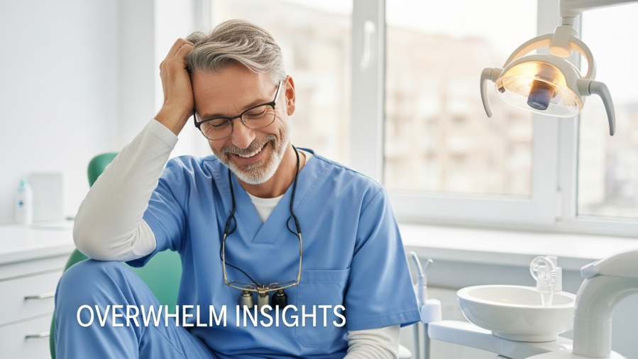 Dentist smiling in bright clinic, illustrating ways to prevent dental burnout and improve team communication.