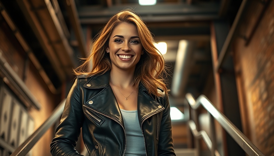 Tina Crawford exits 33 Creative in a confident, industrial setting.