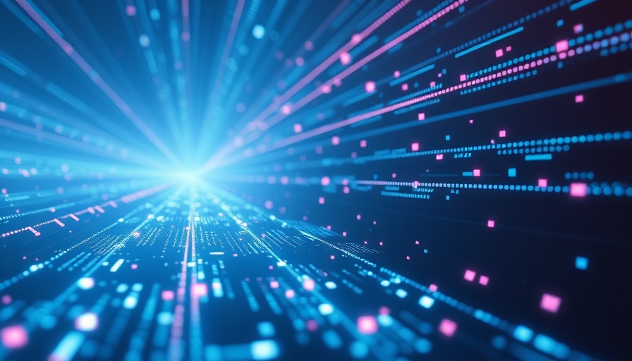 Abstract digital pathways in 3D, illustrating AI in cybersecurity.