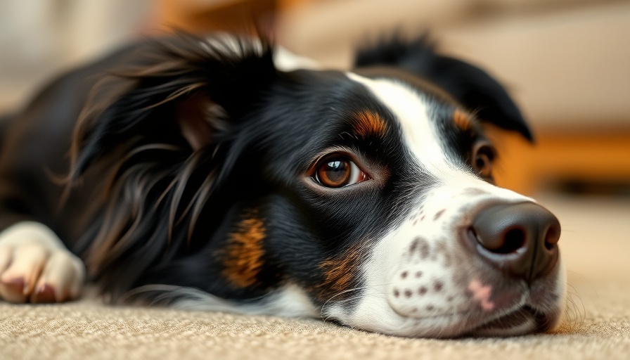 Charlotte Pet Adoption close-up of a dog lying down indoors.