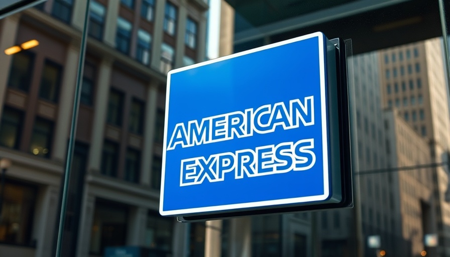 American Express logo on Charlotte office building.