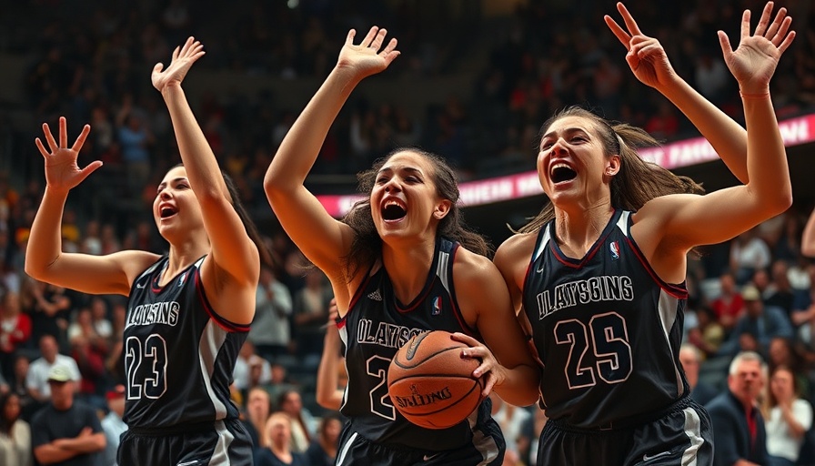 Las Vegas Aces players celebrating during WNBA Finals game.