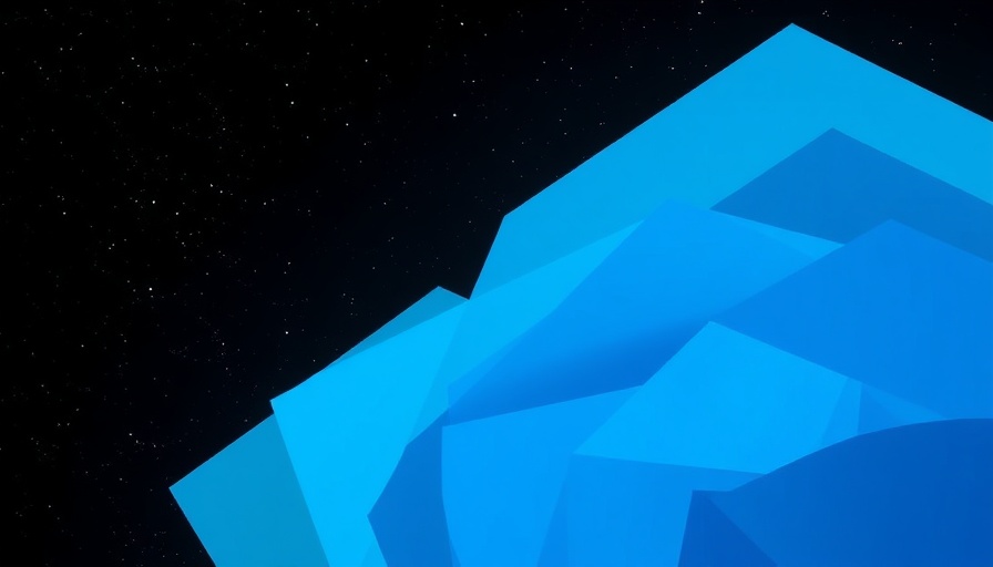 Layered blue shapes in digital space, Gemini 2.5 Computer Use model.