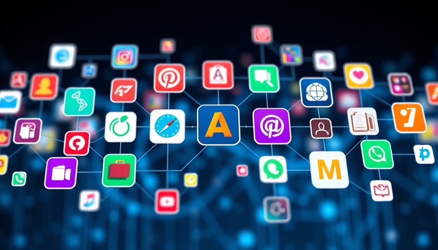 Colorful educational tech icons suggesting AI misuse in education.