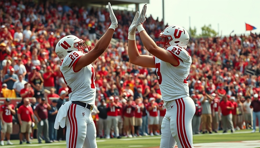 Week 7 college football preview: Players celebrating in stadium.