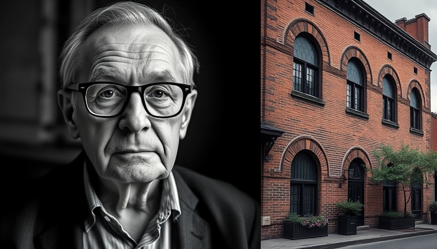 Historic building and portrait of William H. Peeps.