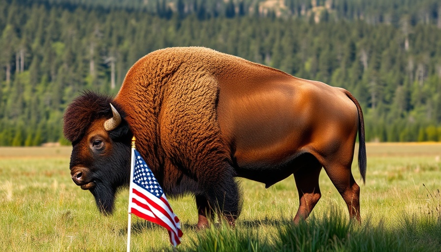 Majestic bison at North Carolina Zoo for Military Appreciation Week.
