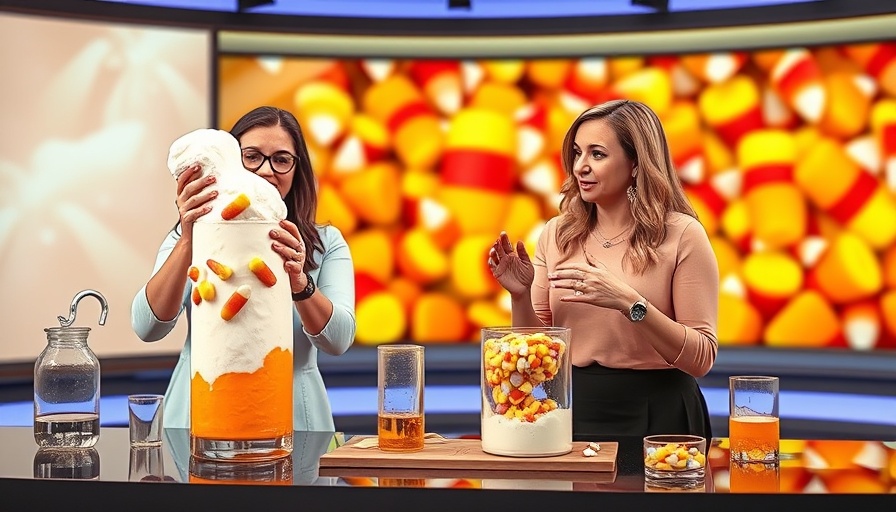 Candy Corn Chemistry experiment at The Schiele Museum on TV