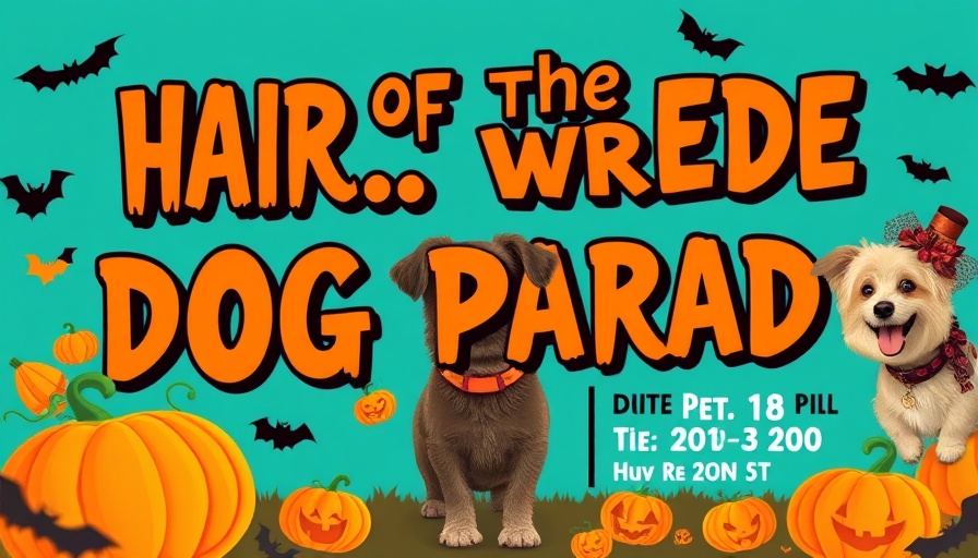 Hair of the Dog Parade event poster with Halloween theme.