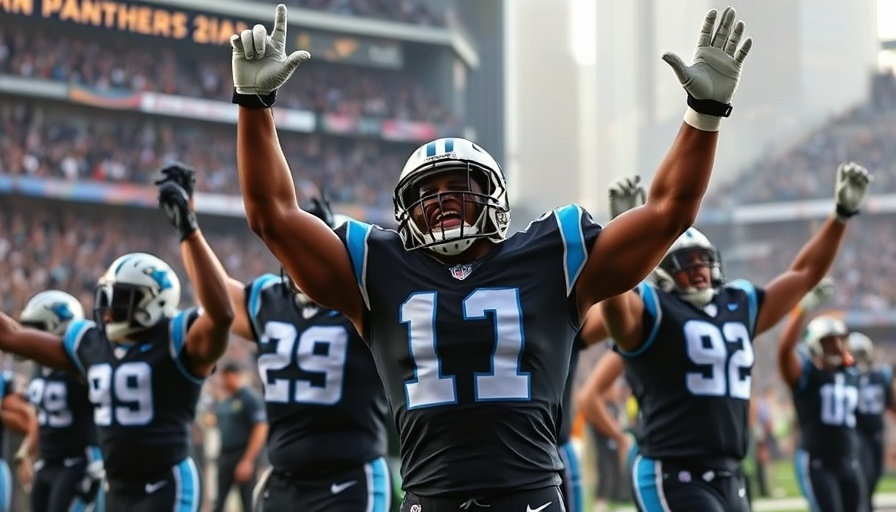Carolina Panthers historic win celebration on field