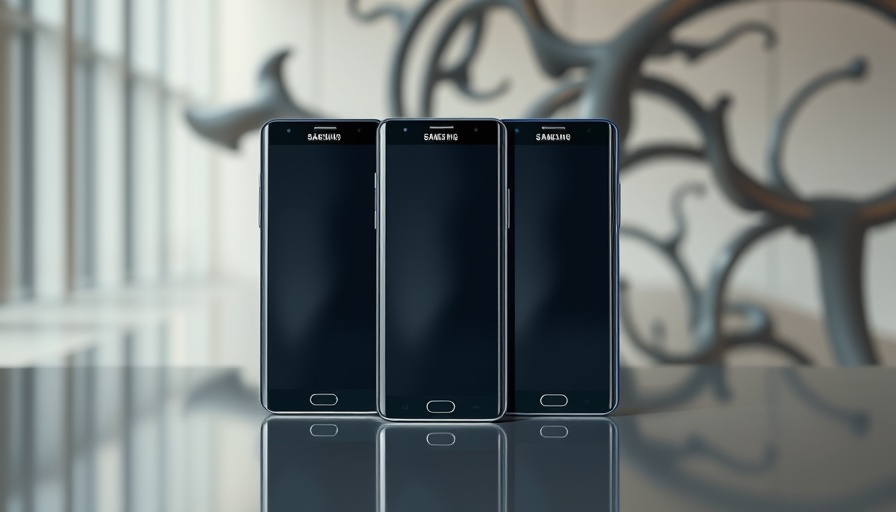 Modern Samsung smartphones emphasizing elegance and design.