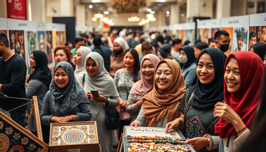 Collage of attendees at Islamic Arts Festival 2025, showcasing art and culture.