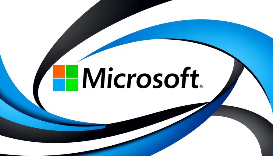 Bold abstract Microsoft logo design with blue and black colors